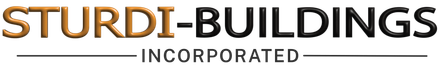 Sturdi - Buildings Incorporated Website STURDI-BUILDINGS INCORPORATED logo in brown and gray text on a white background