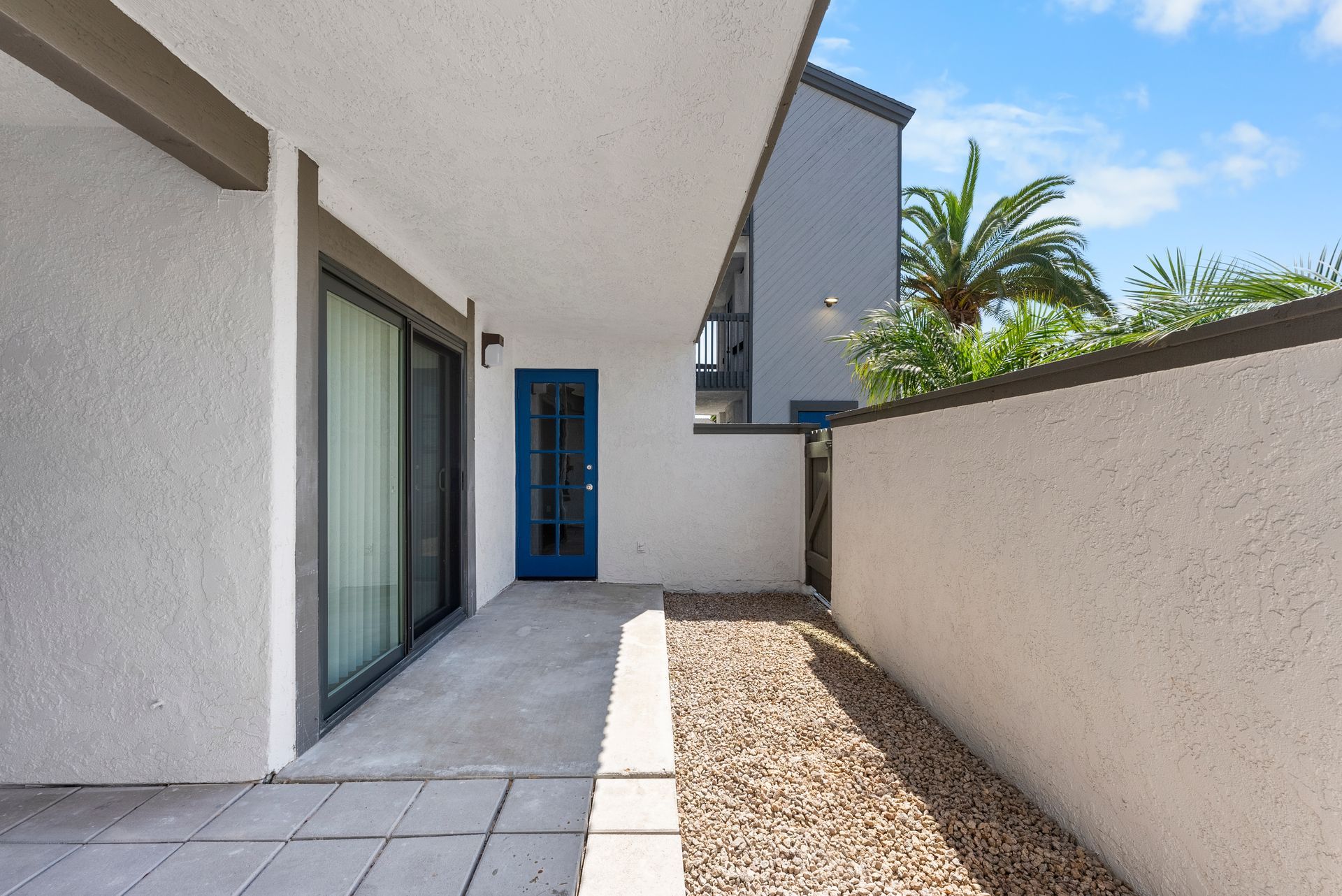 fenced patio