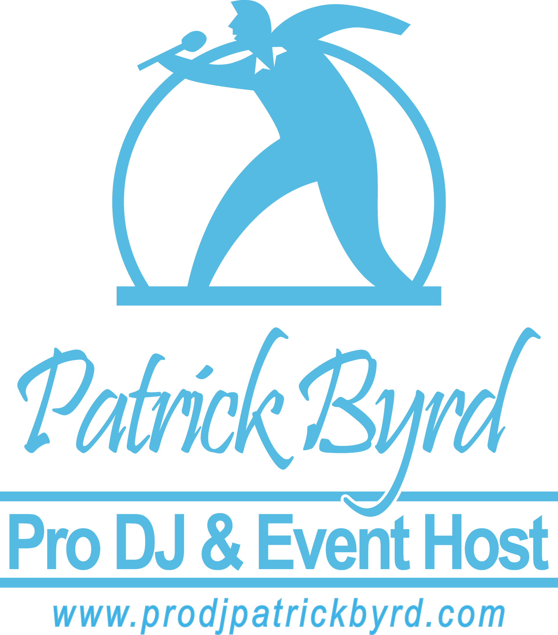 The logo for patrick byrd pro dj & event host
