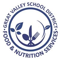 The logo for the great valley school district food and nutrition services.