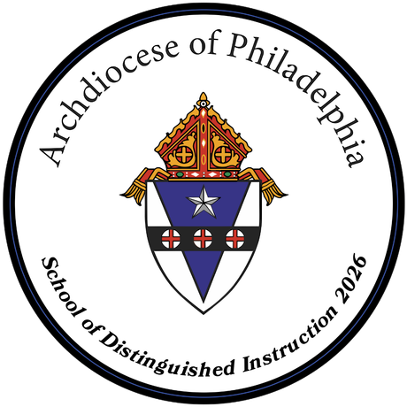 The logo for the archdiocese of philadelphia school of distinguished instruction.