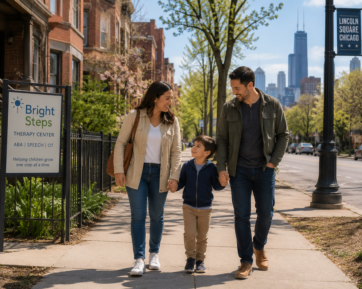 Chicago family neighborhood ABA therapy support local community