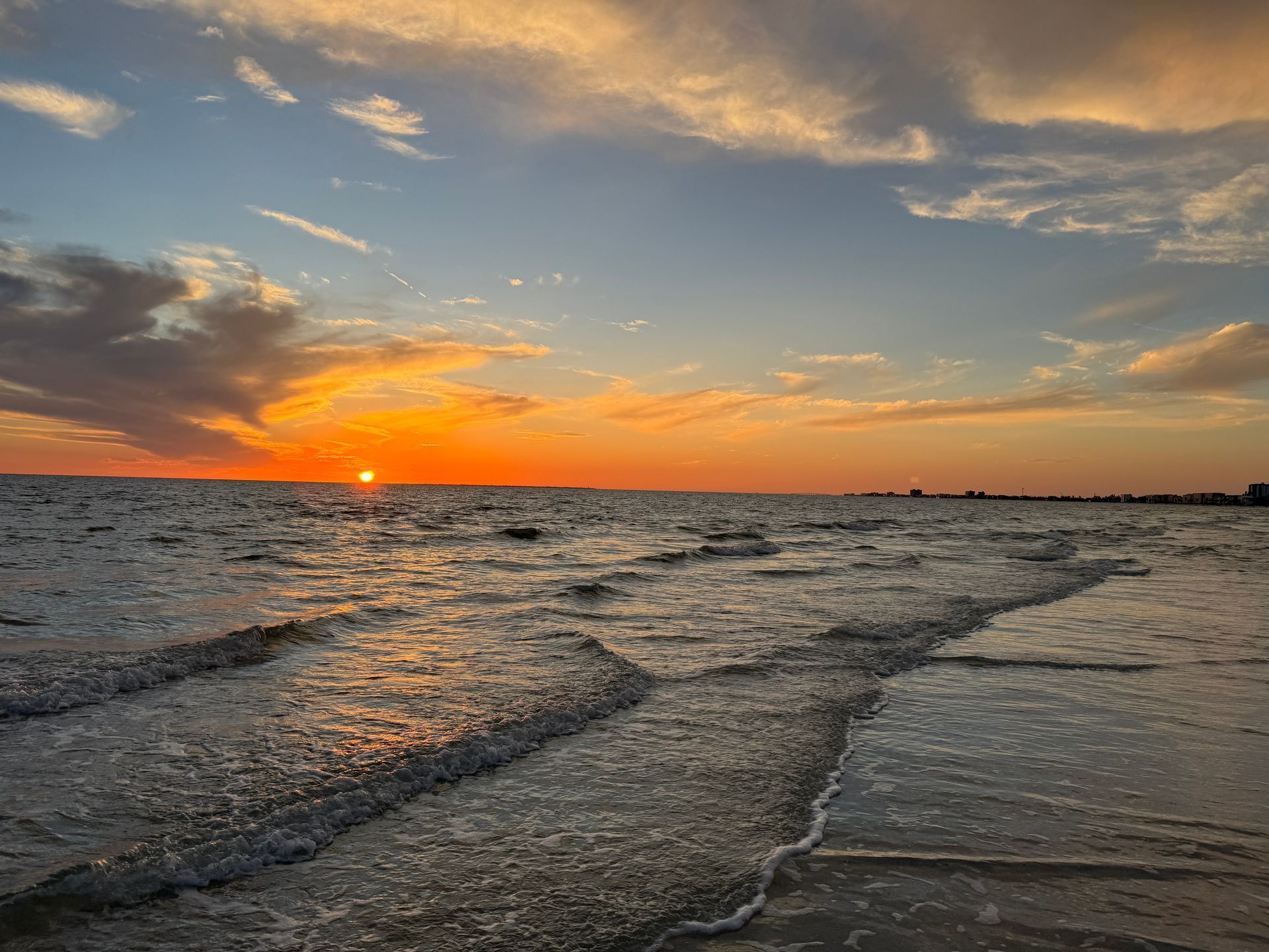 Peaceful travel scene at sunset