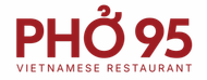 PHỞ 95 Vietnamese Restaurant logo in red and brown text on a white background