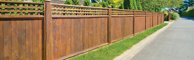 Wooden fencing