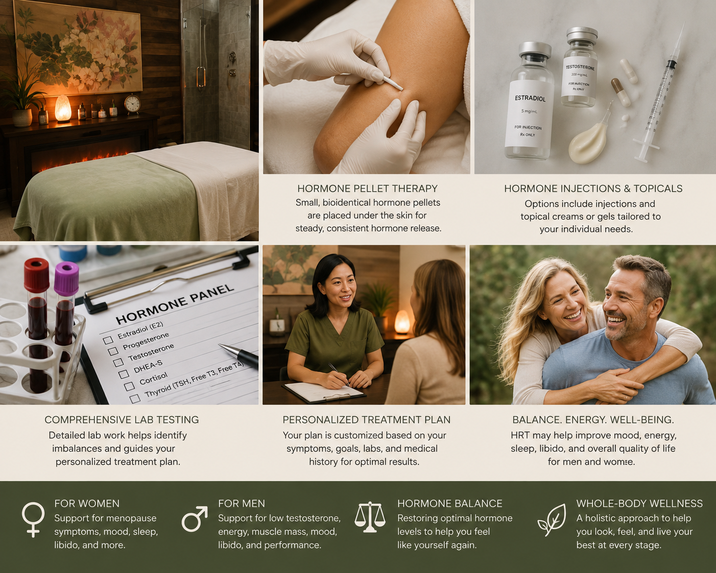 Hormone replacement therapy options at Detoxity