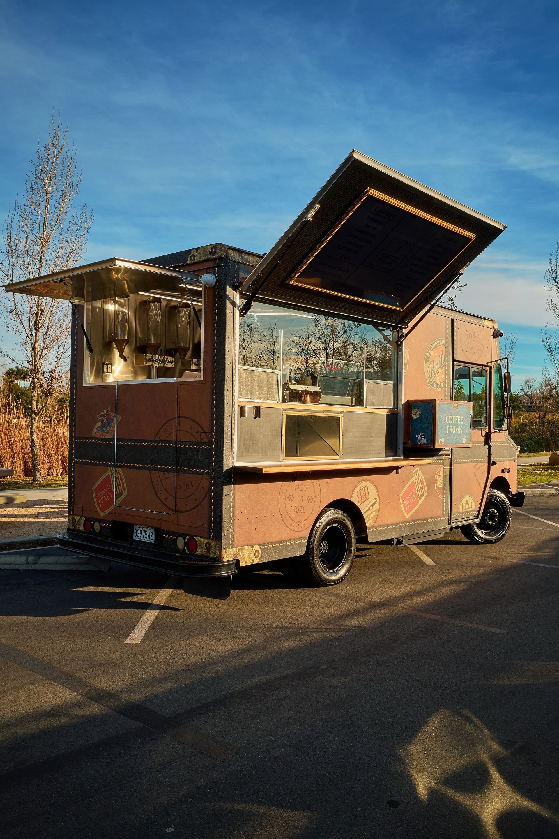 Custom coffee truck build detail by San Diego Food Truck Pros