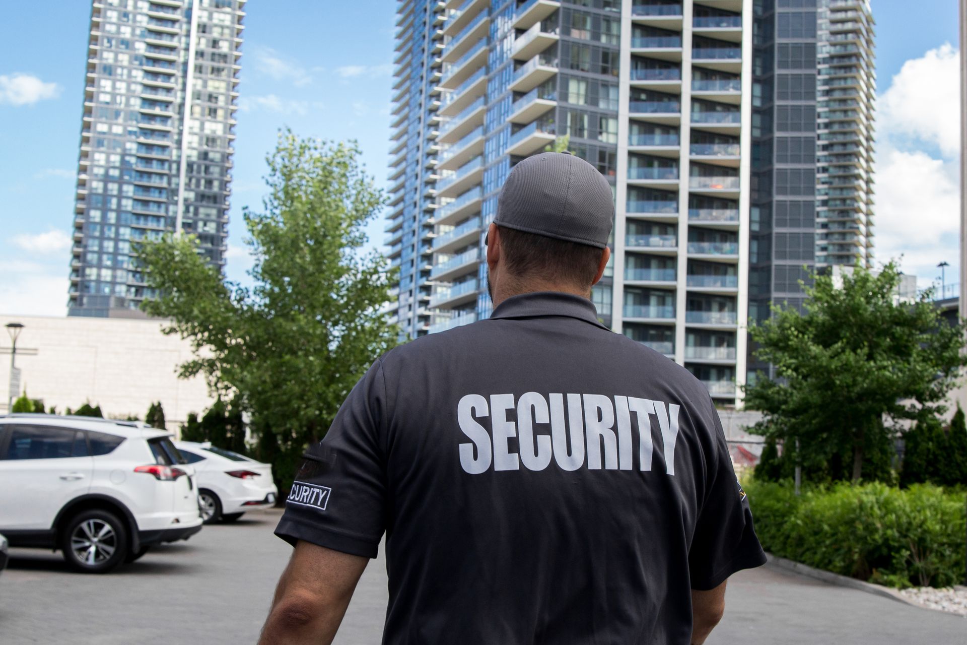 Security guard company officer on patrol