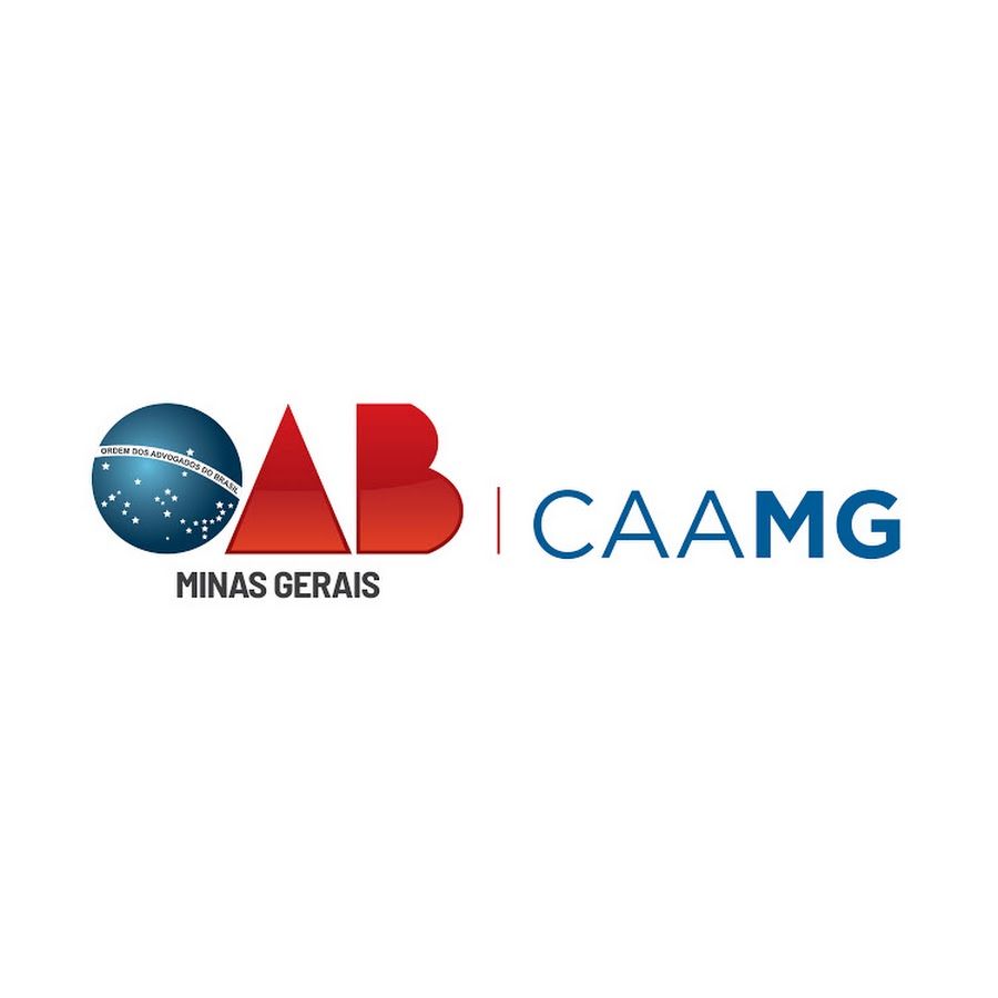 Logotipo com globo azul, letras AB em vermelho e CAAMG em azul, com a inscrição Minas Gerais.
