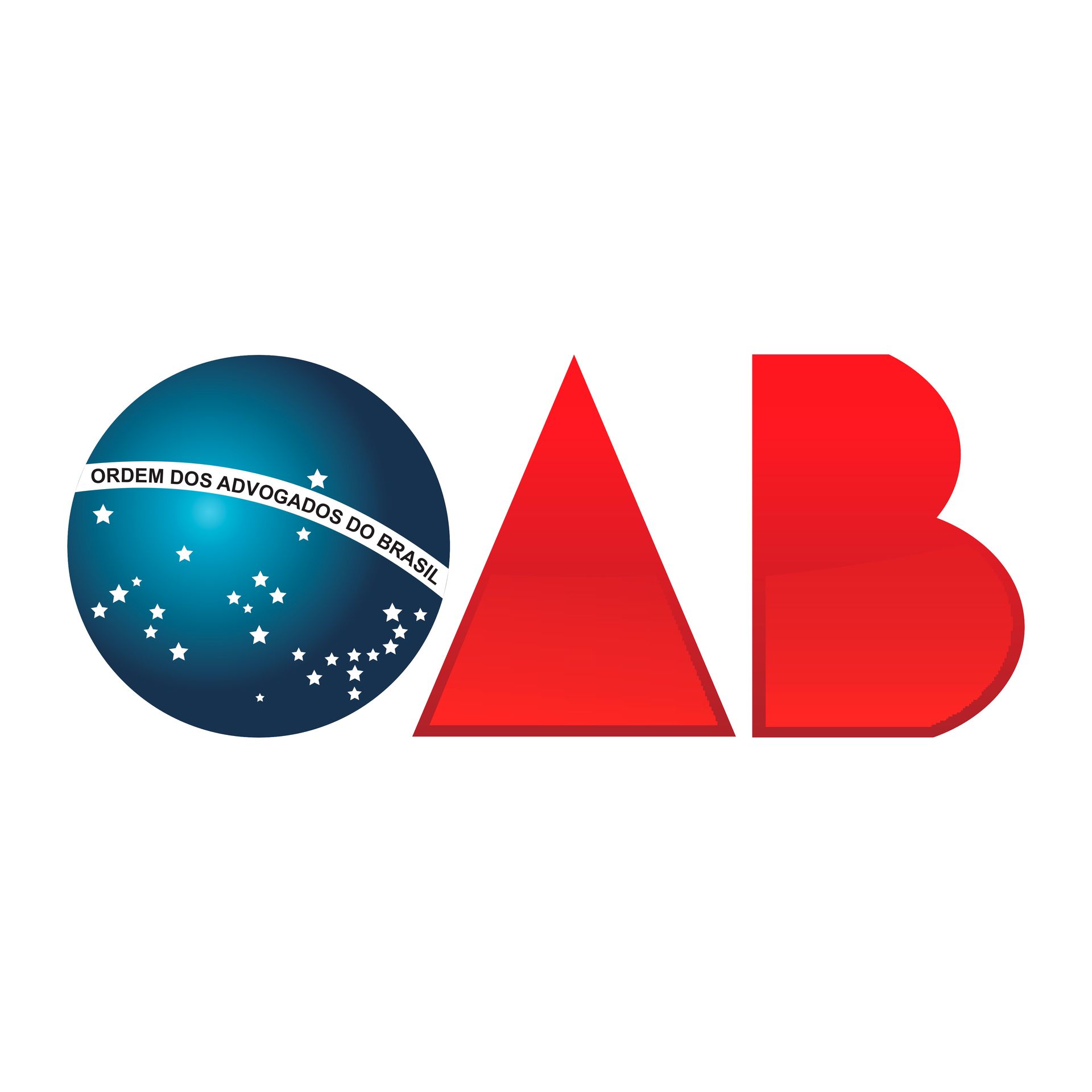 Logotipo circular azul em forma de globo com estrelas brancas ao lado de um triângulo vermelho e uma letra 