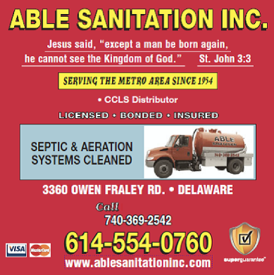 Able Sanitation Inc. Advertisement