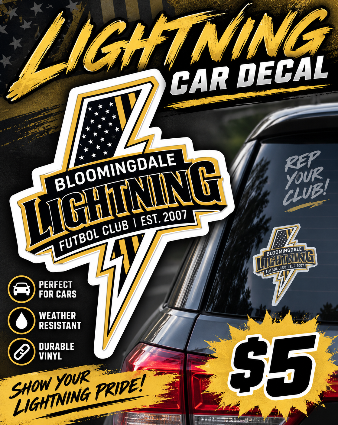 Car Decal - Lightning
