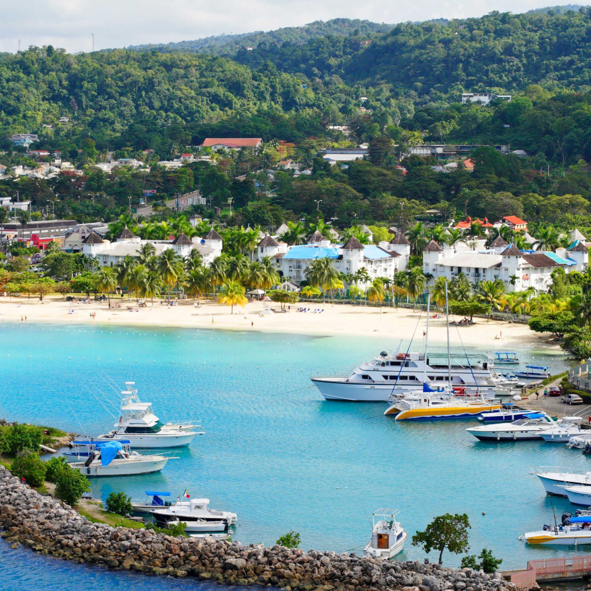 Caribbean beach on a beautiful day