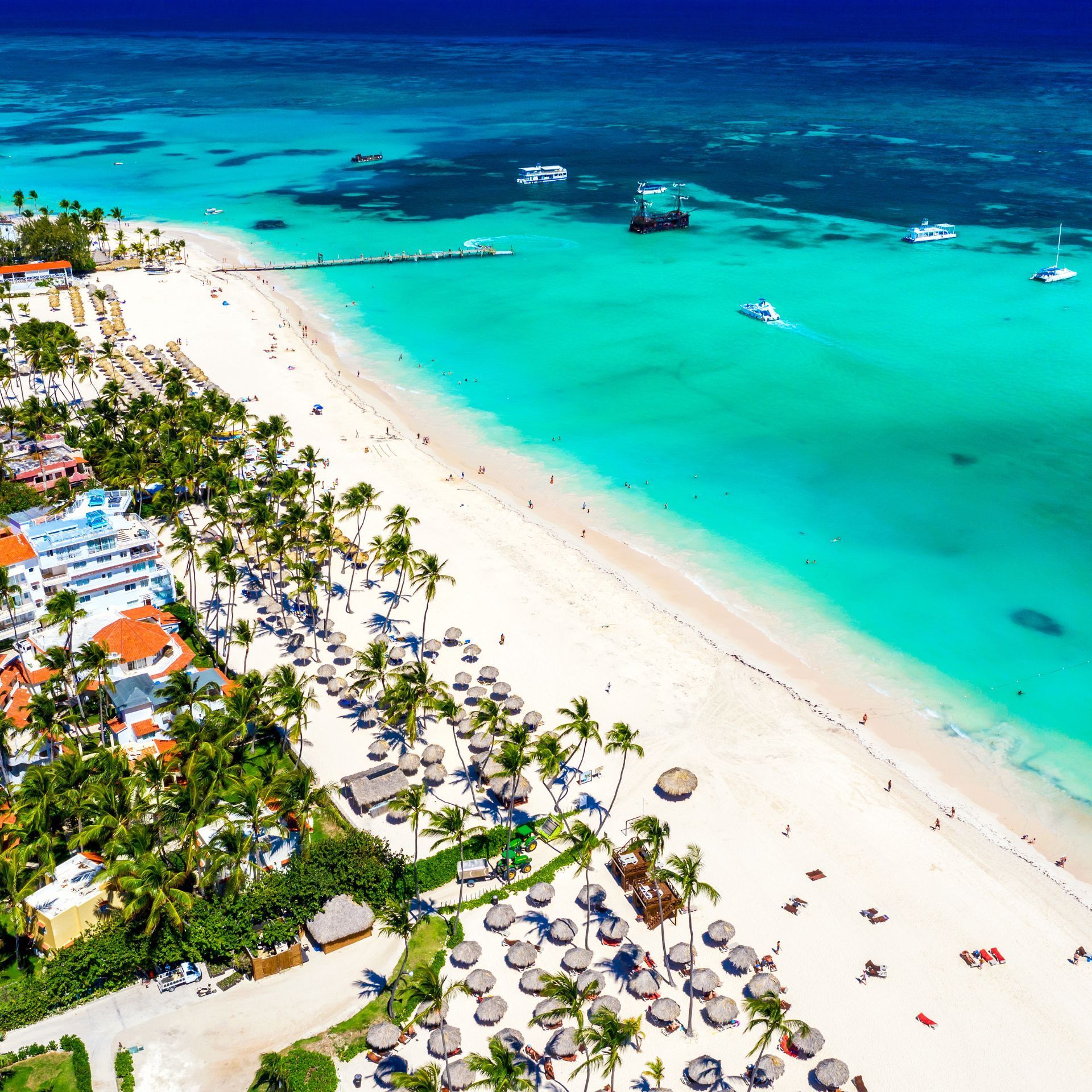 Caribbean beach on a beautiful day