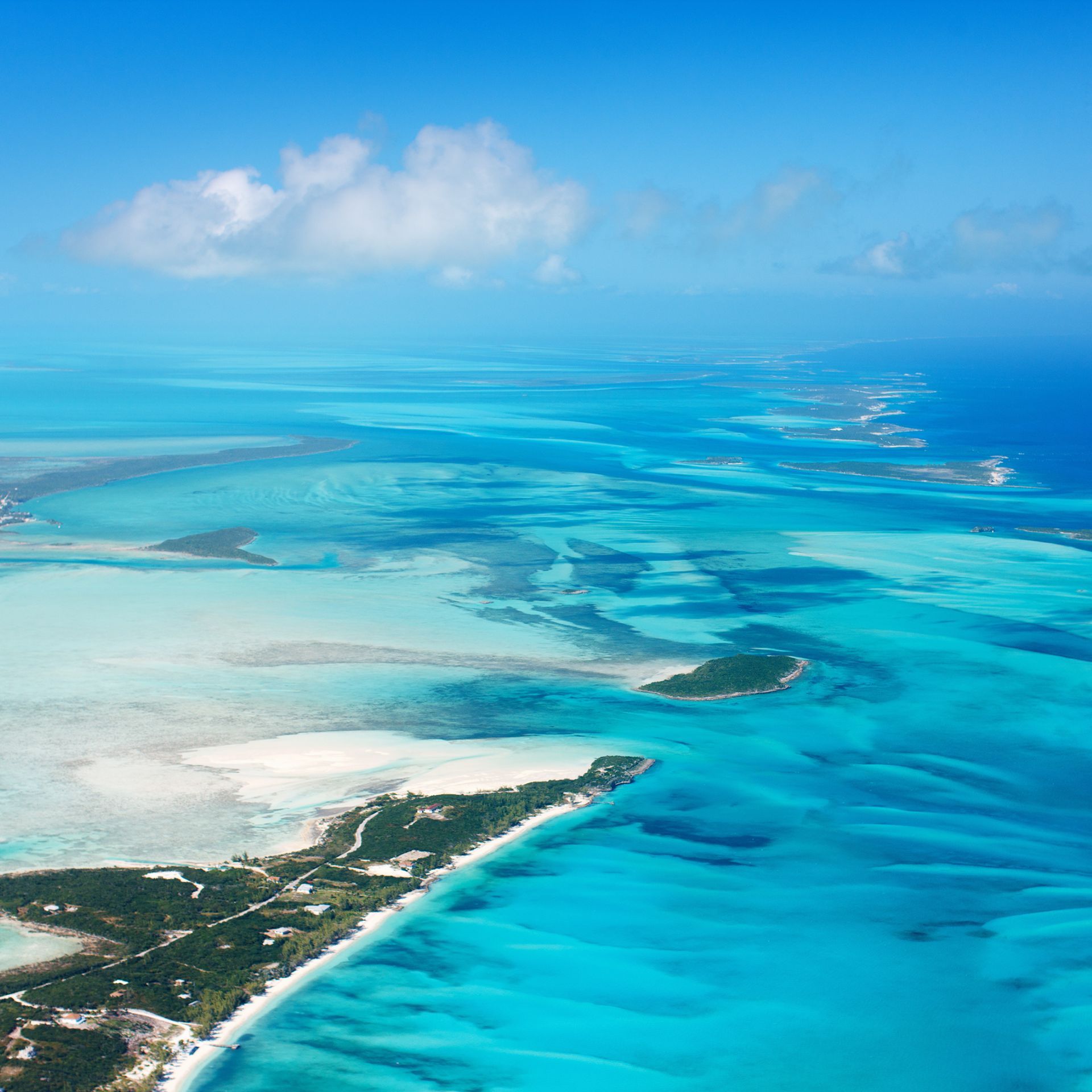 Caribbean beach on a beautiful day