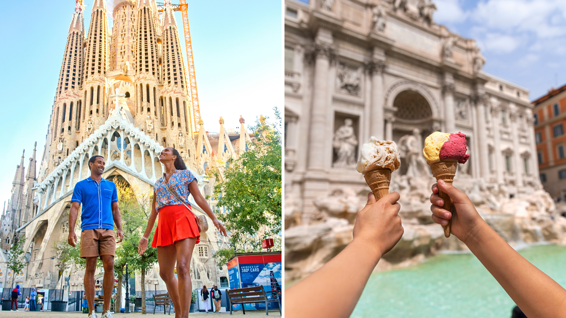 Royal Caribbean Barcelona & Trevi fountain