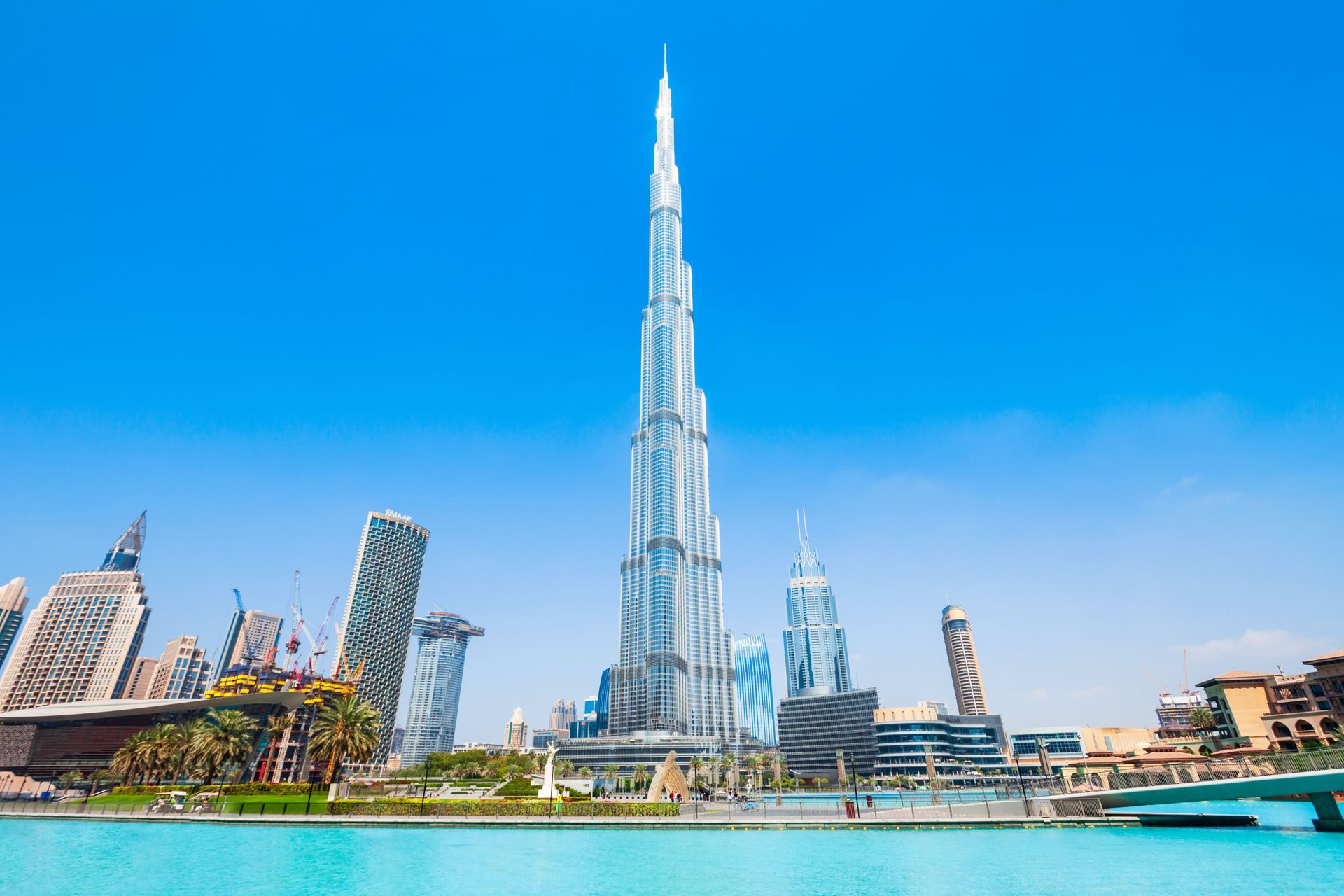 dubai city with burj khalifa 