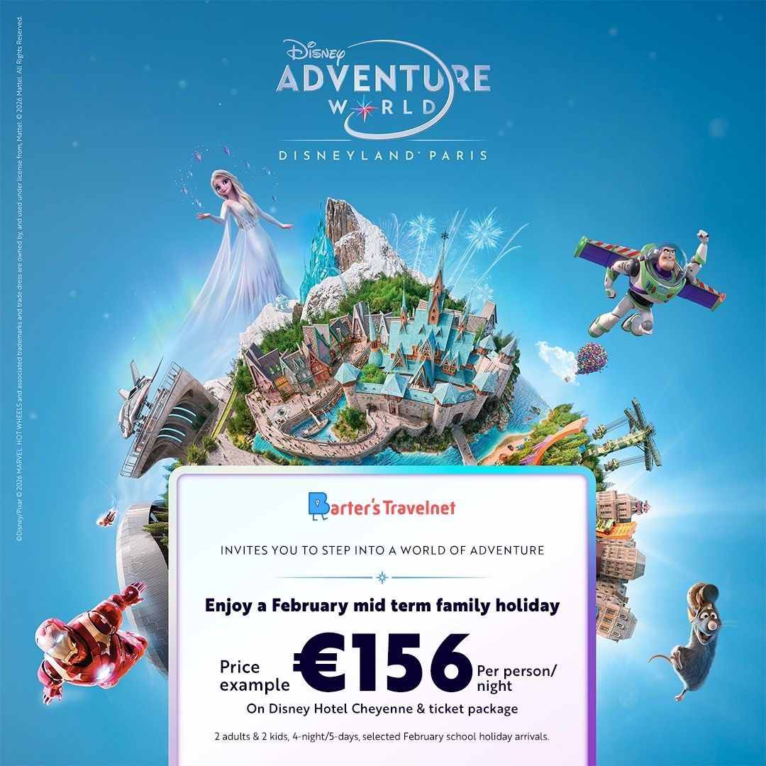 Disney Frozen World promotional poster with Elsa, Olaf, and summer pricing details for Disneyland Paris