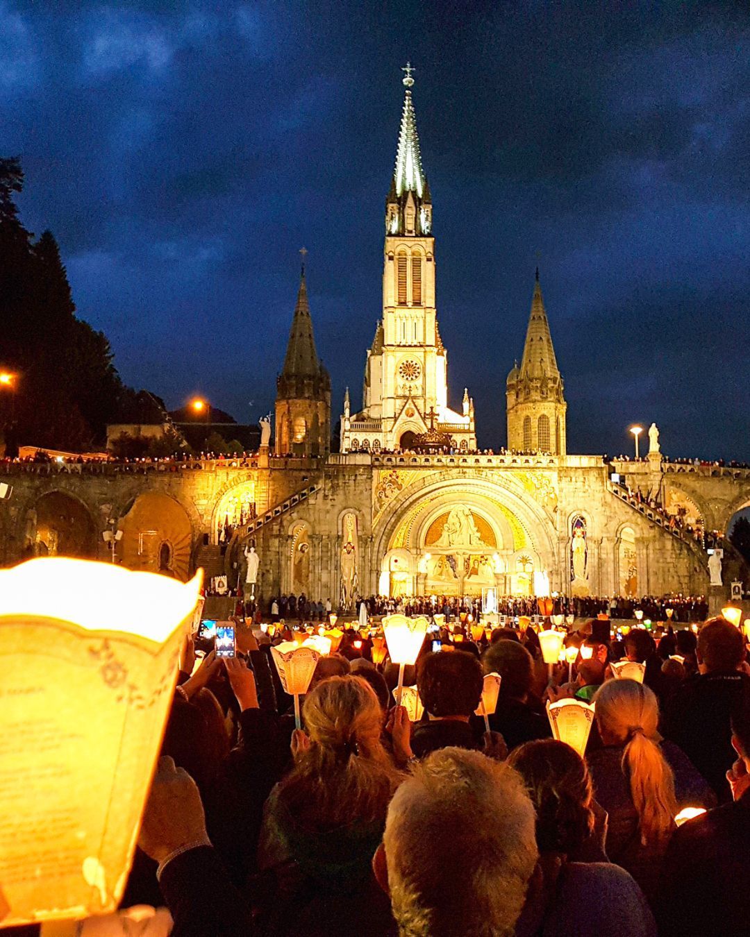 Lourdes Sanctuary Candle Procession - France