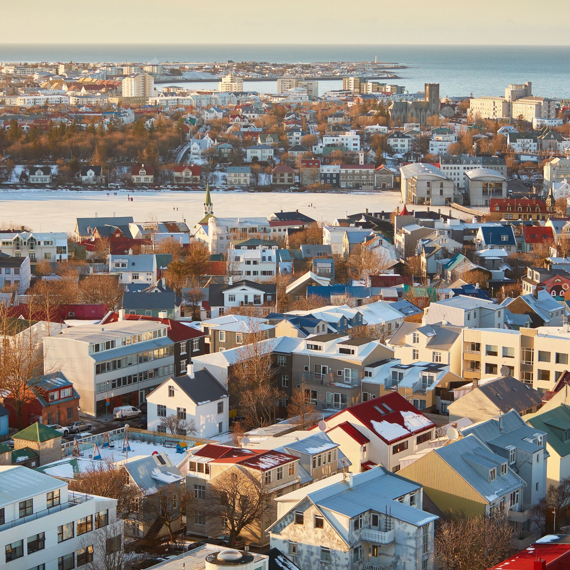 reykjavik town view of buildings