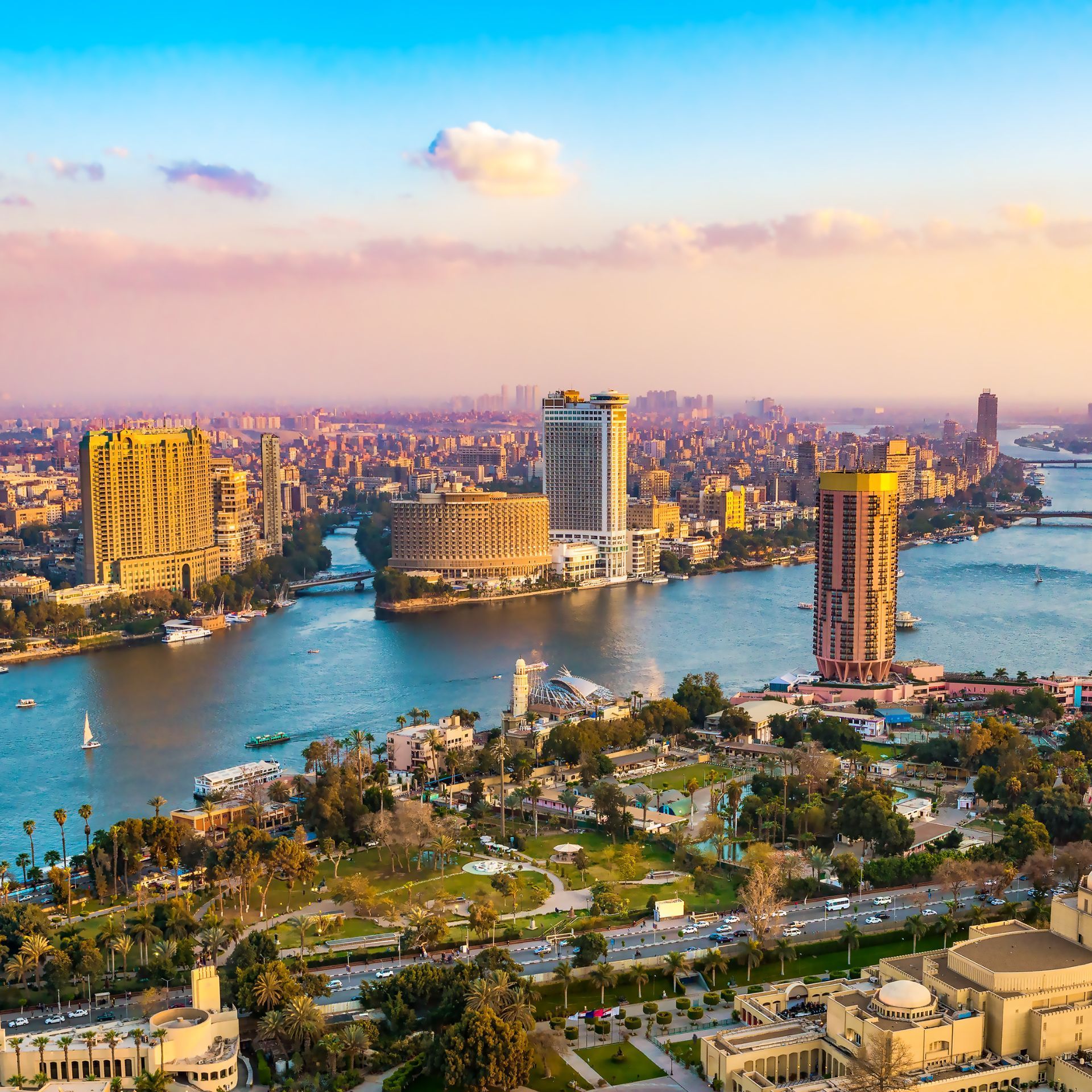 cairo cityline at dusk