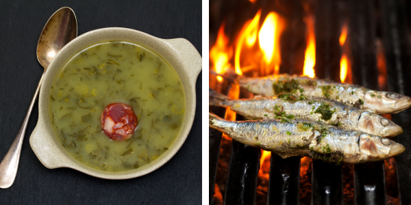 São João Festival in Porto, Portugal, Picture of Caldo Verde, Green Soup, and Portuguese food