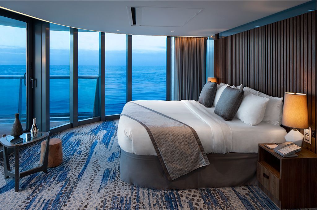 A Romantic Voyage for Valentine's Day, Celebrity Ascent Celebrity Cruise Ship Bedroom - Blog Post Barters Travelnet