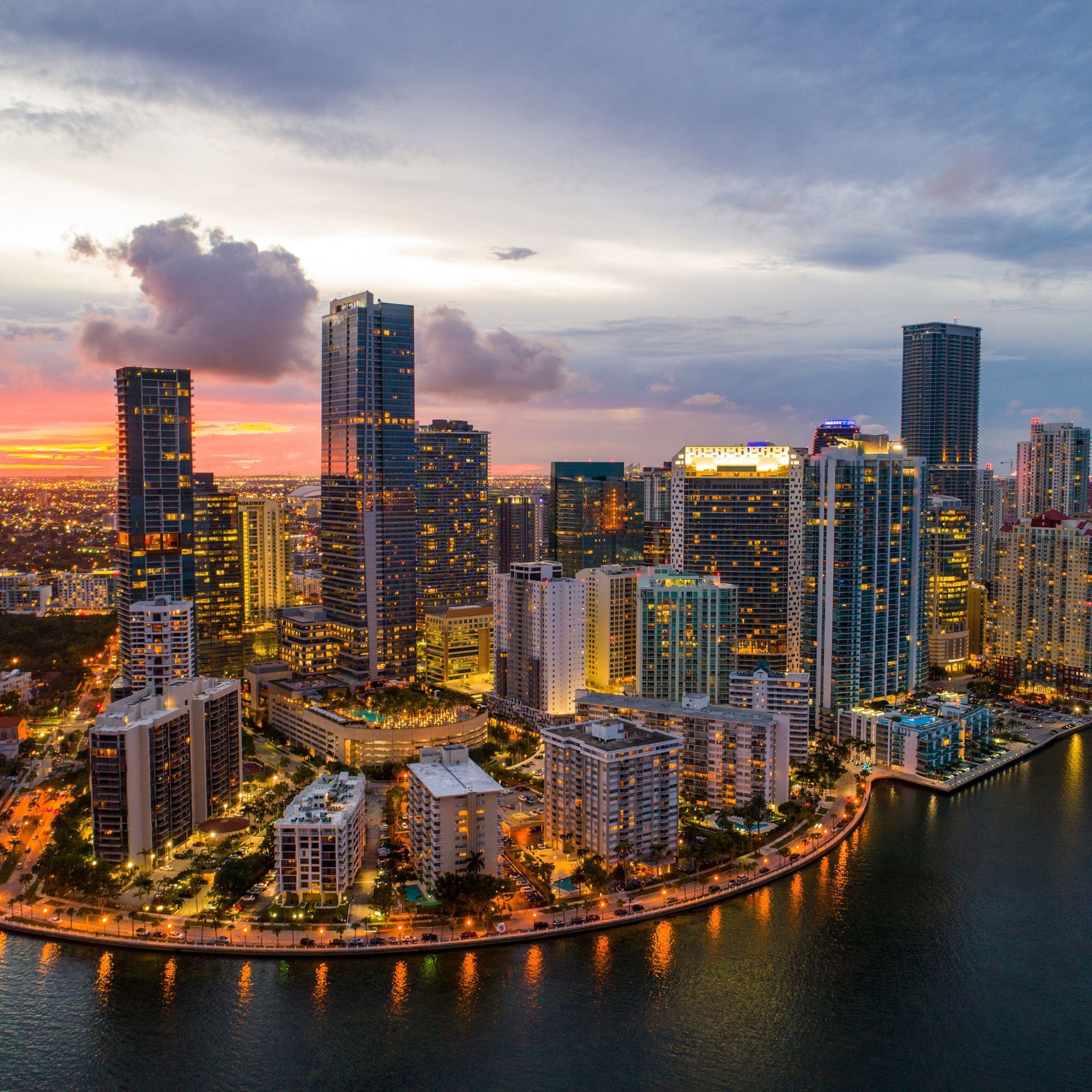 florida city with skyscrappers