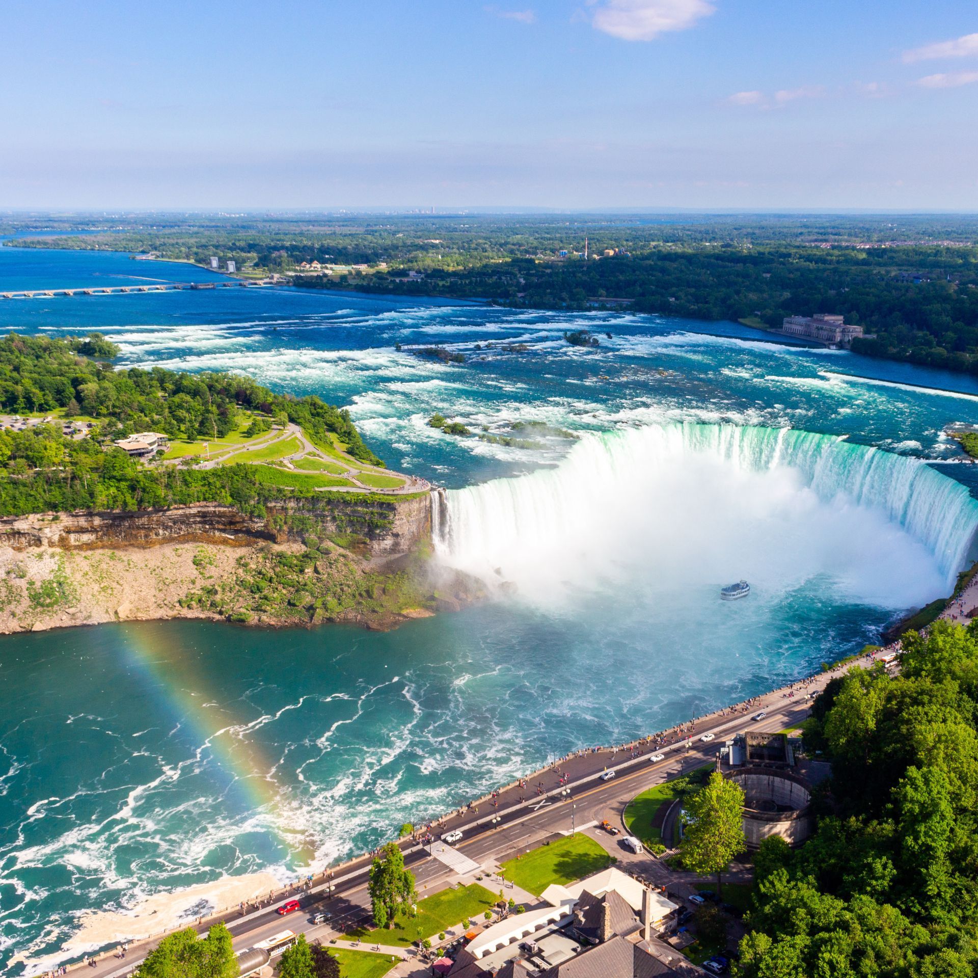 niagara falls on a clear day in canada