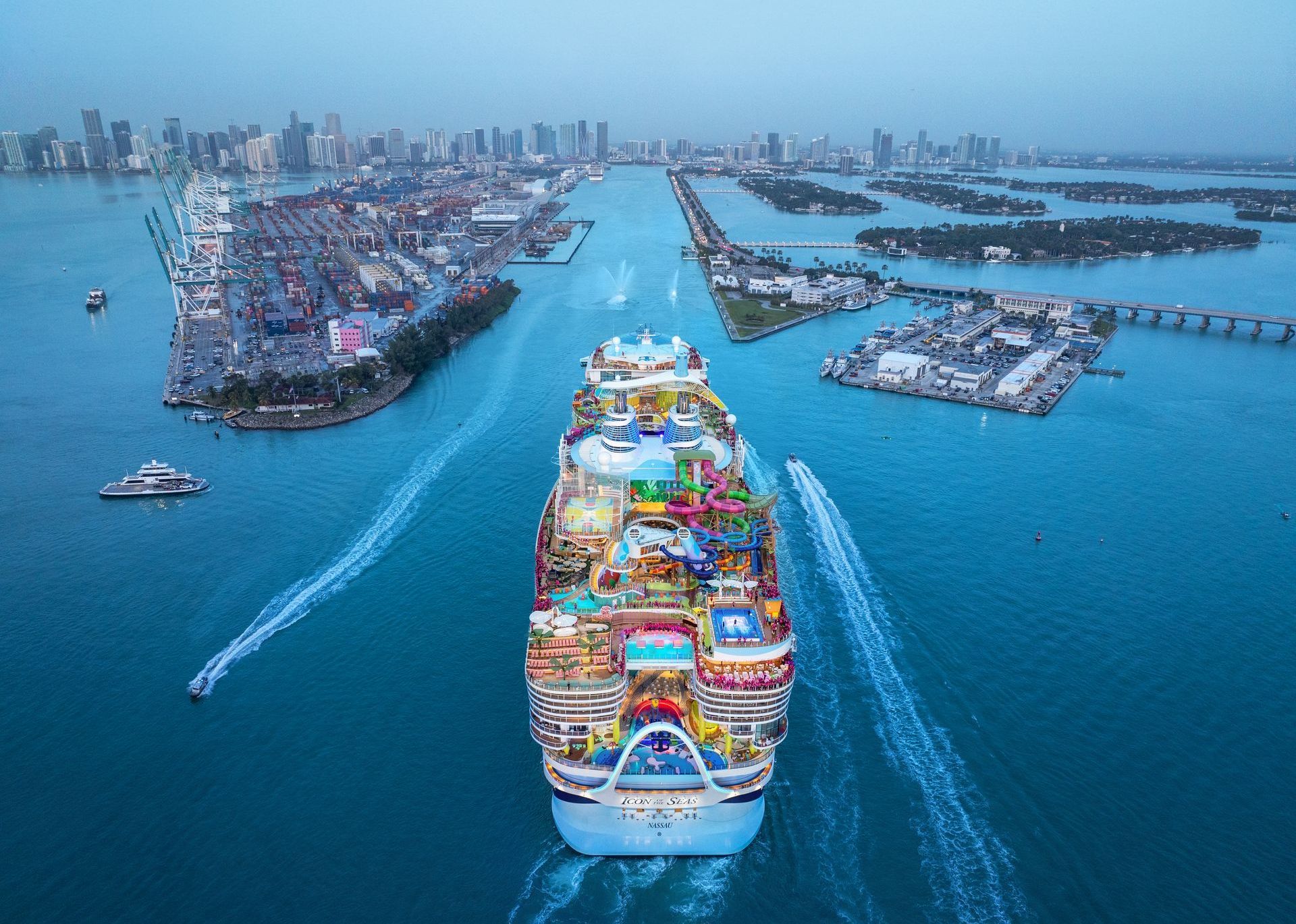The Ultimate Family Holiday:  Introducing Icon Of The Seas, Aerial View of the Ship, Royal Caribbean