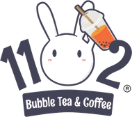 11&sup2; Bubble Tea & Coffee logo with a bunny face holding a bubble tea cup