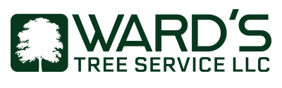Ward’s Tree Service LLC logo with green tree icon and dark green text on white background