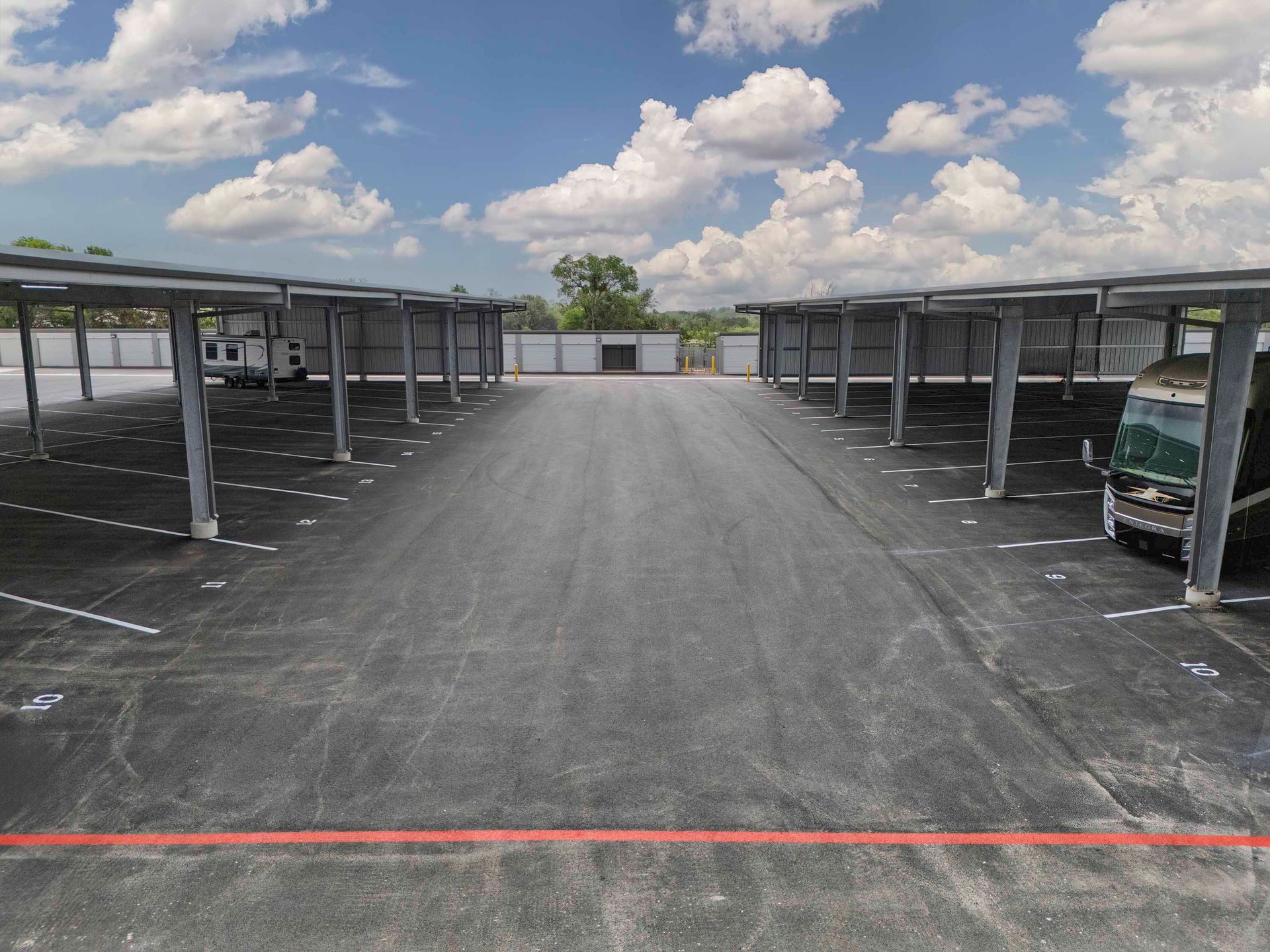 Covered boat and RV storage