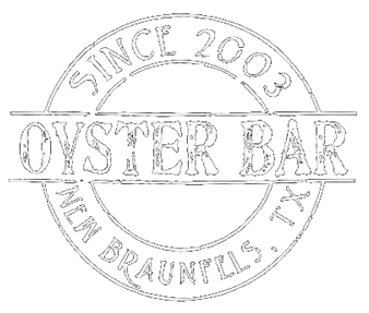 Oyster Bar logo, circle design, reads