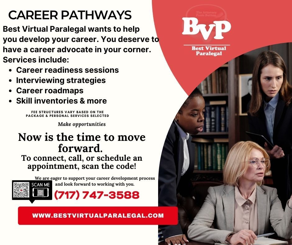 An advertisement for best virtual paralegal wants to help you develop your career.