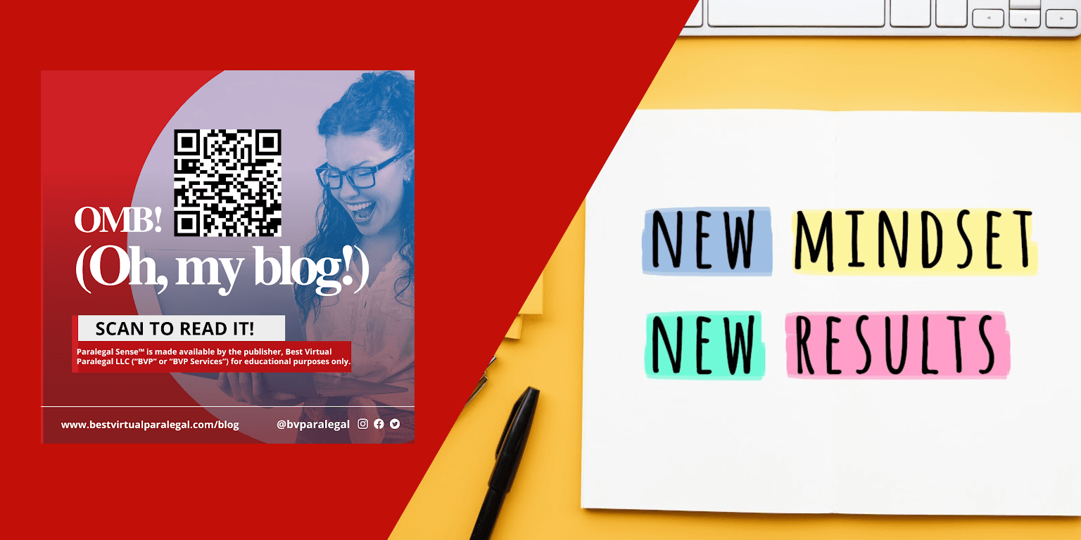 A poster that says new mindset new results on it.