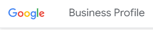 A google business profile is displayed on a white background.