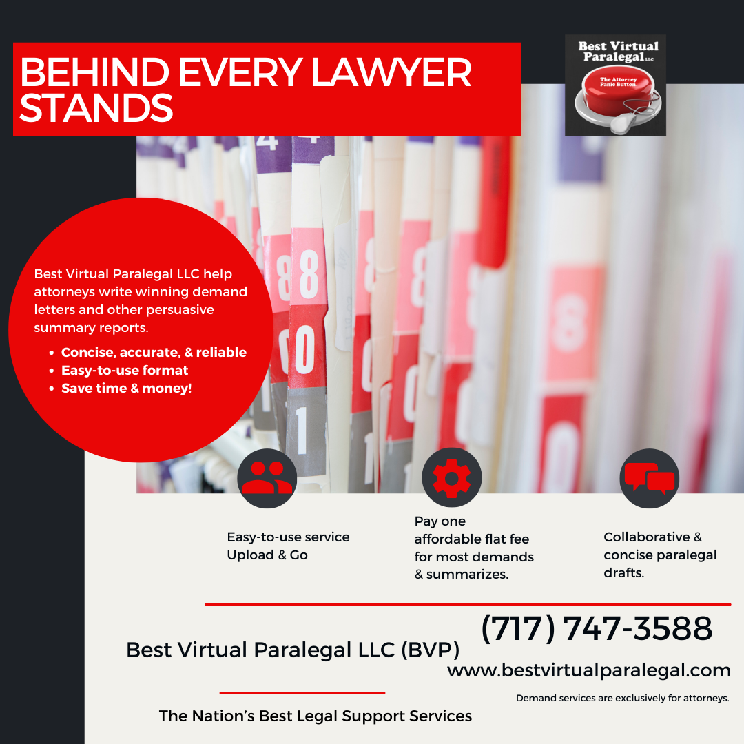 A poster that says behind every lawyer stands.