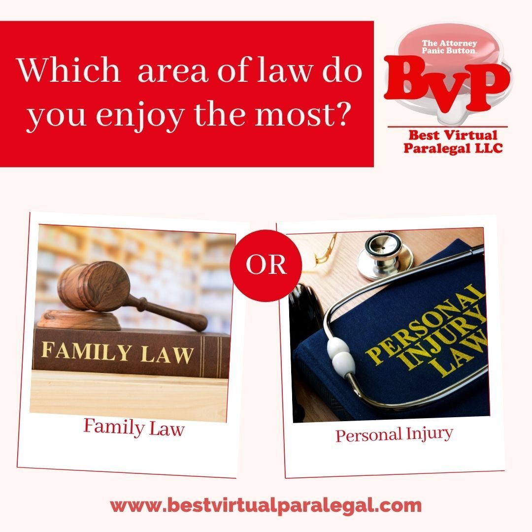 Which area of law do you enjoy the most byp best virtual paralegal llc.