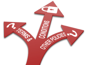 split path saying terms conditions and other policies