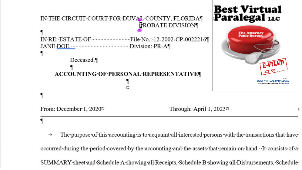 Legal document example 