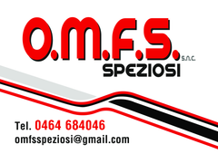 Un logo rosso e nero per omfs speciosi