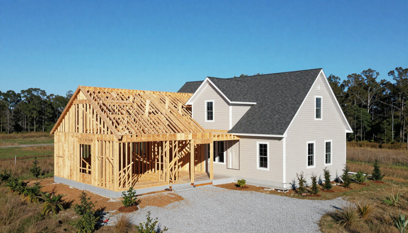 Home addition under construction in NC