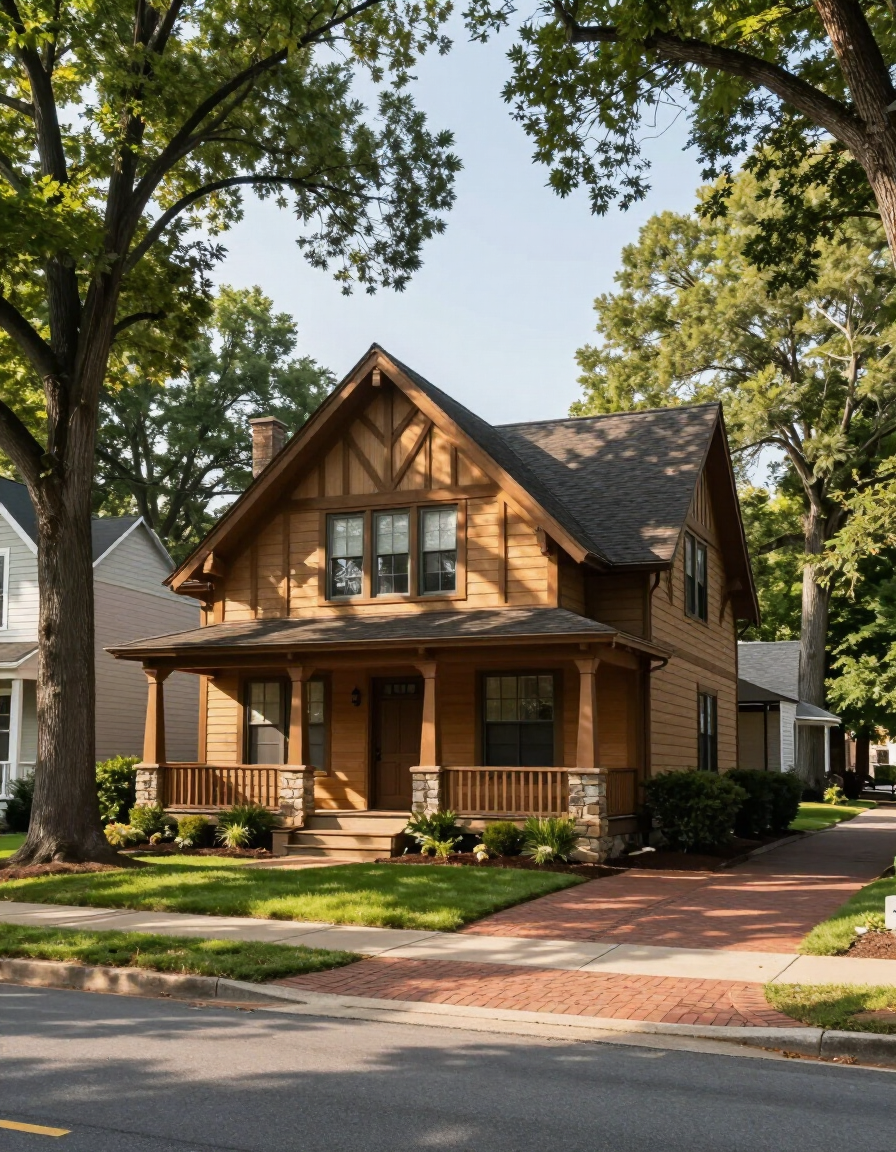A well-kept craftsman home in Greensboro's Fisher Park neighborhood