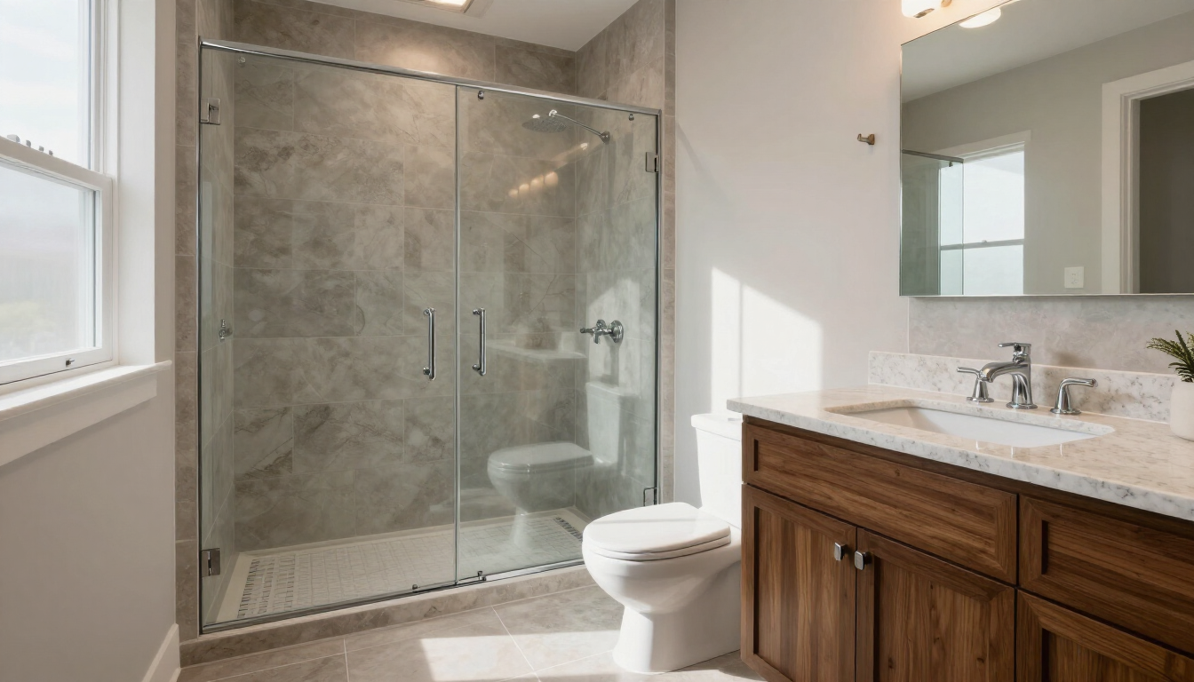 Bathroom remodel ROI in North Carolina shown through a bright mid-range renovation