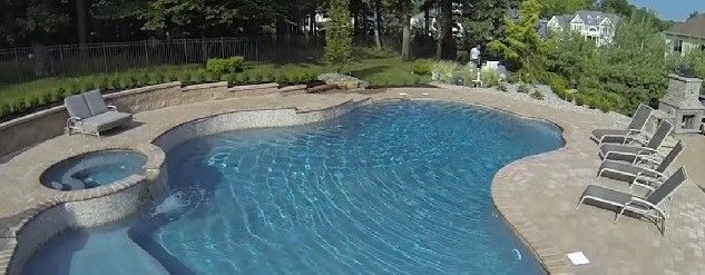 Swimming pool gunite installation with sprayed concrete shell, completed in Atlanta