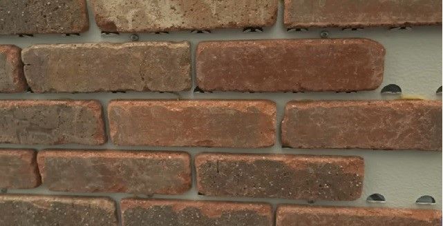 Brick veneer installation with thin brick facade, completed in Atlanta