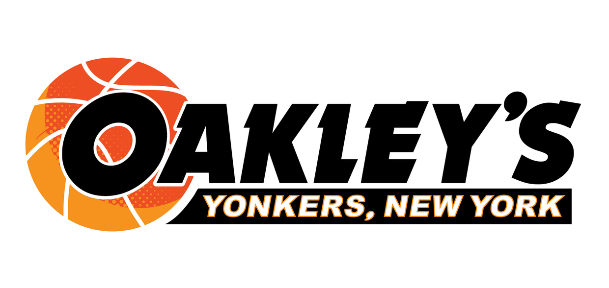 CHARLES OAKLEY CAR WASH LOGO IN FRONT OF A MAN SHOOTING A BASKETBALL.