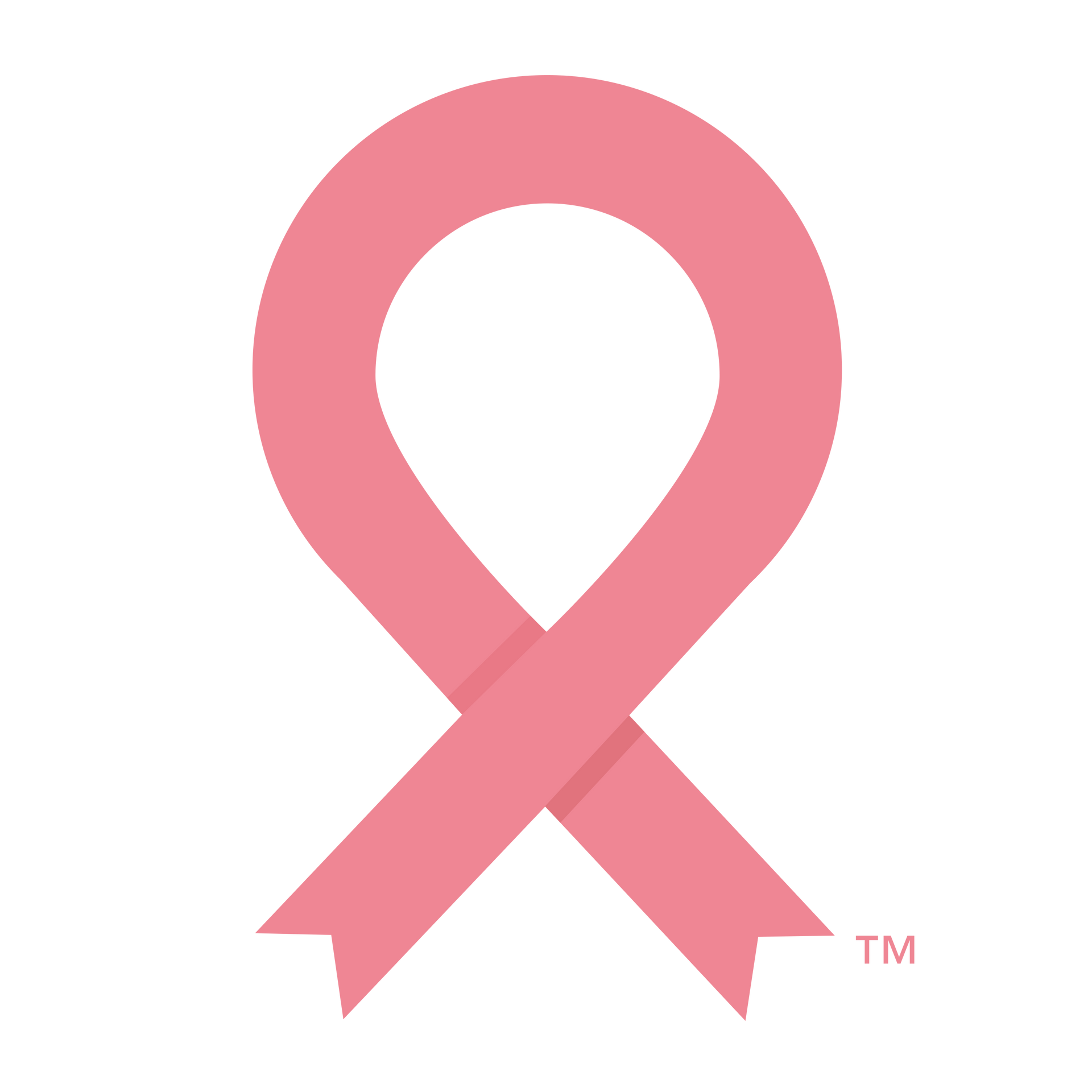 Pink ribbon, symbol for breast cancer awareness.