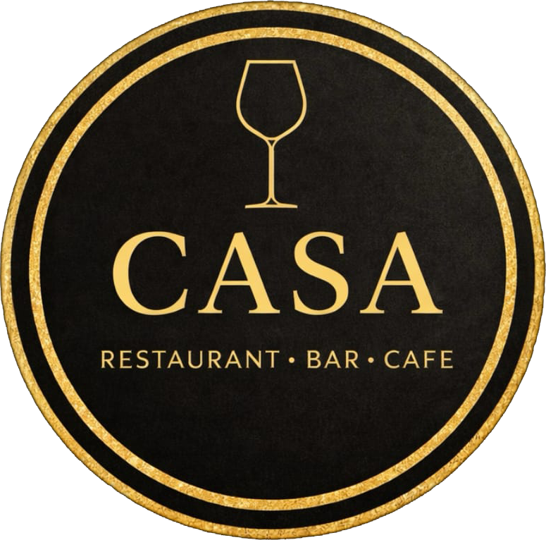 Black and gold circular logo for 